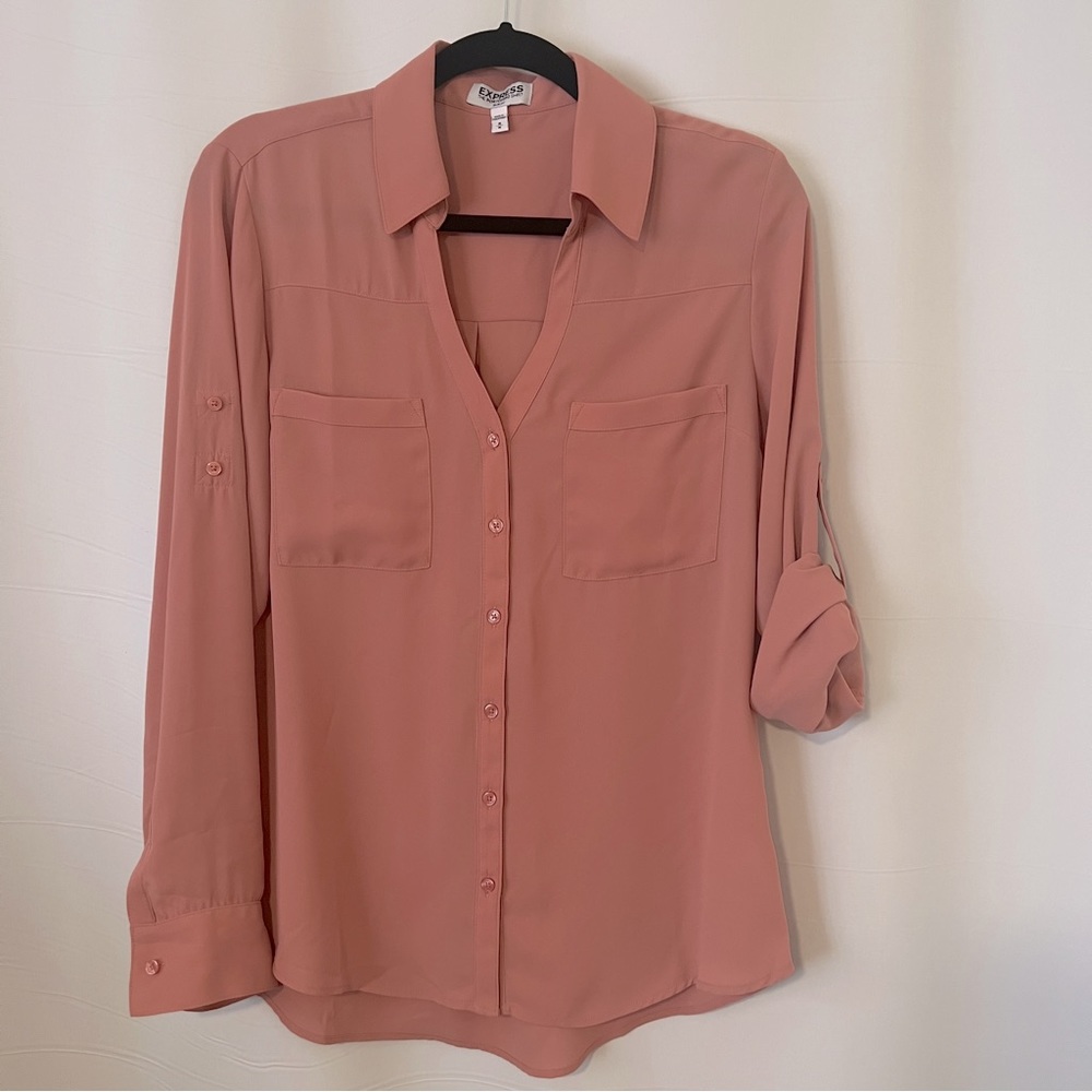 Express Portofino Blush Pink Blouse - Size M